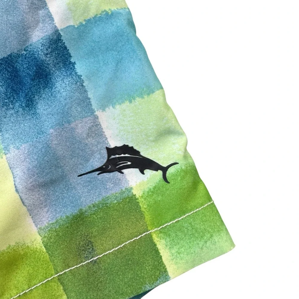 Tommy Bahama Baja Harbor Maui Blue Cove Men Swim Trunks Small ST924543 NWT